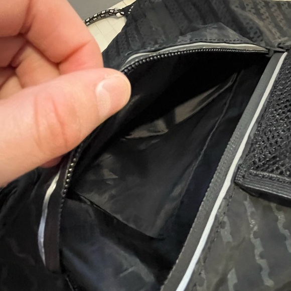 Athleta Black Patterned Drawstring Backpack - Picture 10 of 12